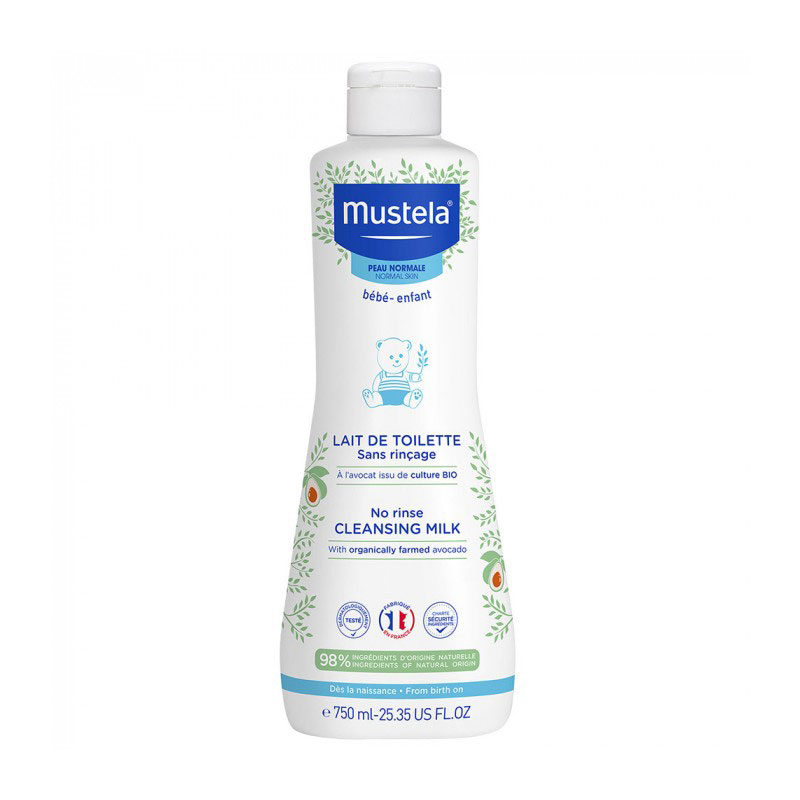 Дитяче очищувальне молочко Mustela No Rinse Cleansing Milk для нормальної шкіри тіла, 750 мл